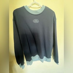 men’s blue land rover crew neck